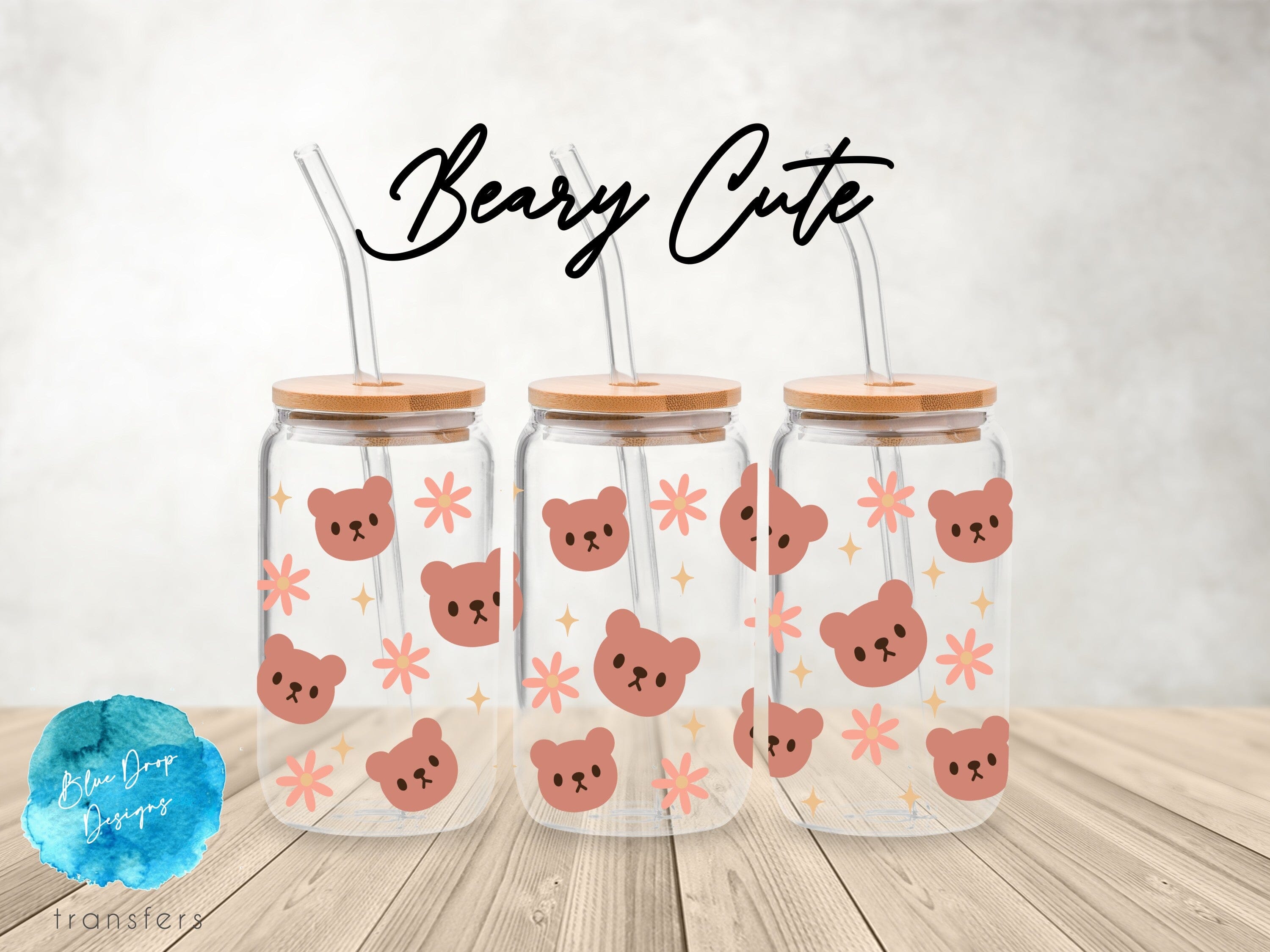 Pooh Valentine UV DTF Cup Wrap