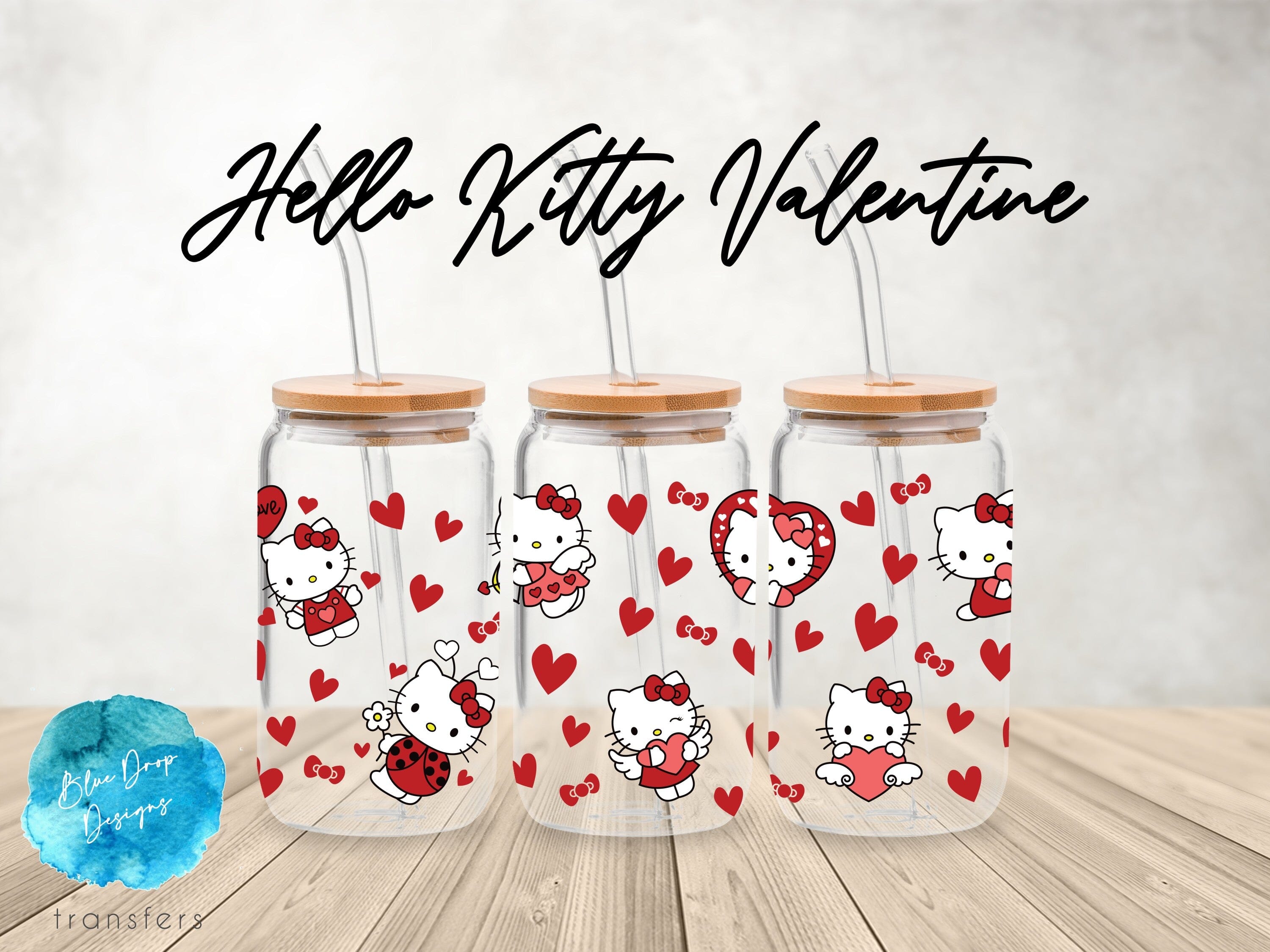 Valentine Rainbow UV DTF Cup Wrap