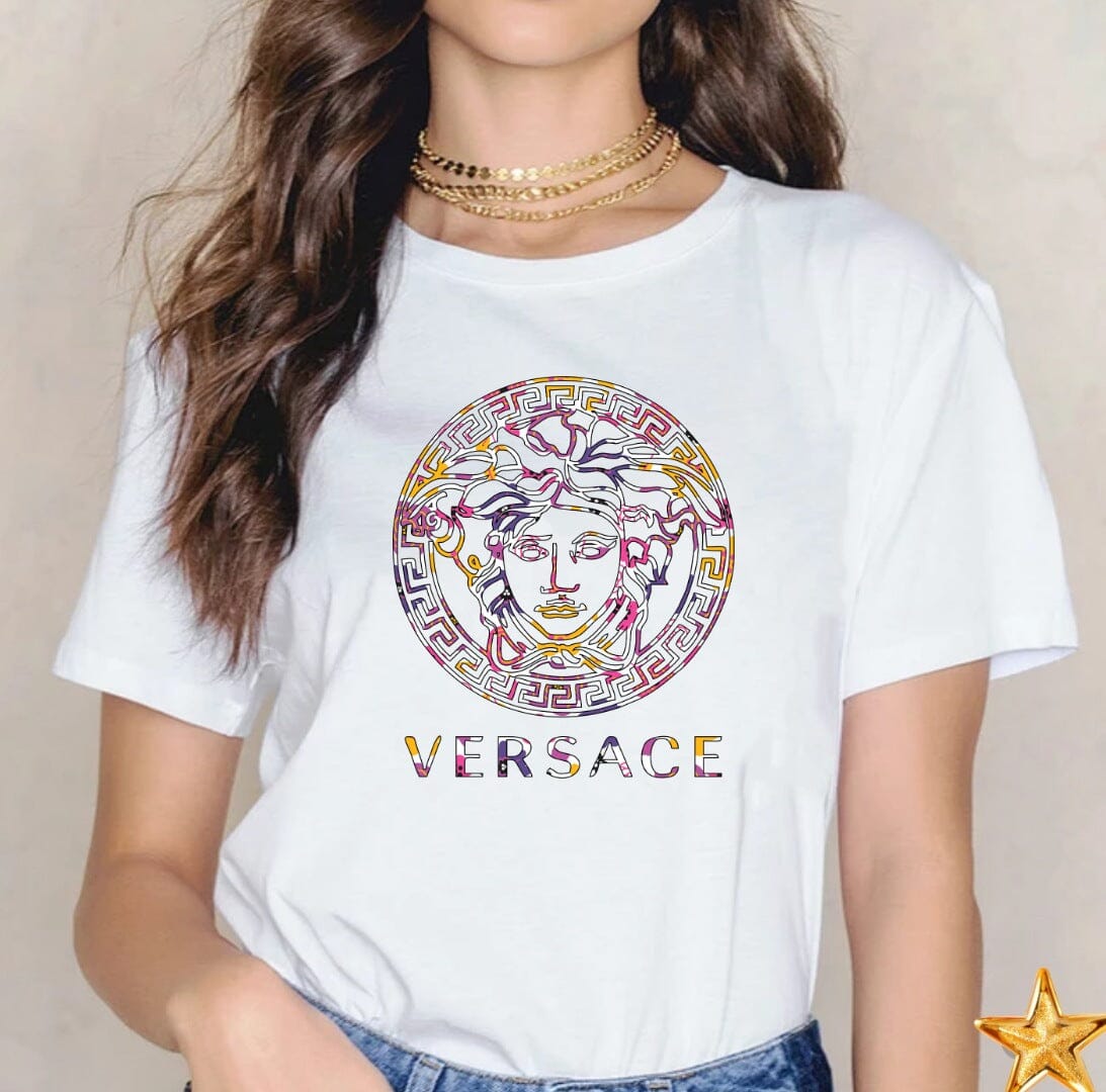 Purple Pink Yellow Versace Full Colour Transfer Direct to Film Colour Transfer Blue Drop Designs 