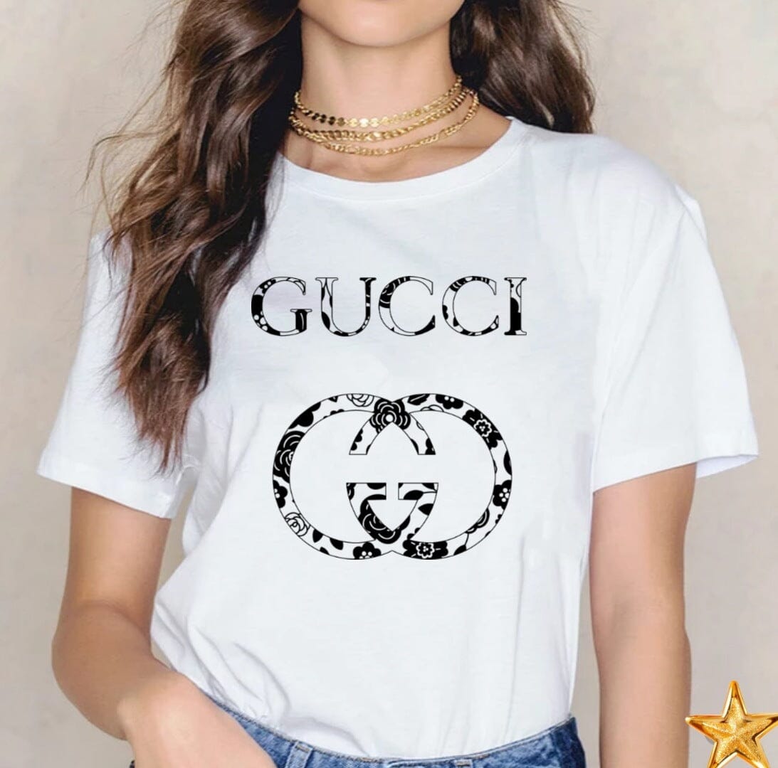 Monochromatic Gucci Full Colour Transfer Direct to Film Colour Transfer Blue Drop Designs 