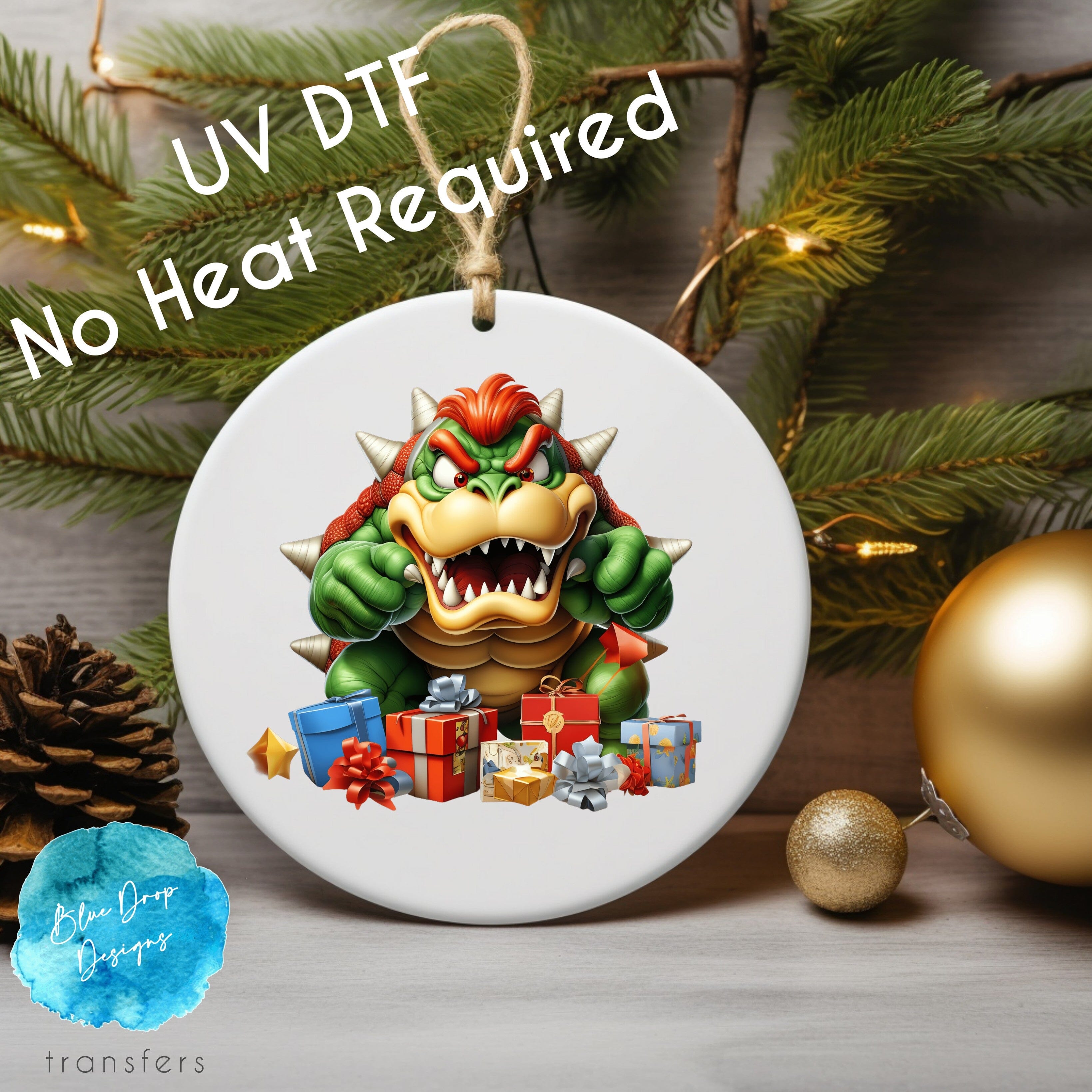 Bowser on sale christmas ornament