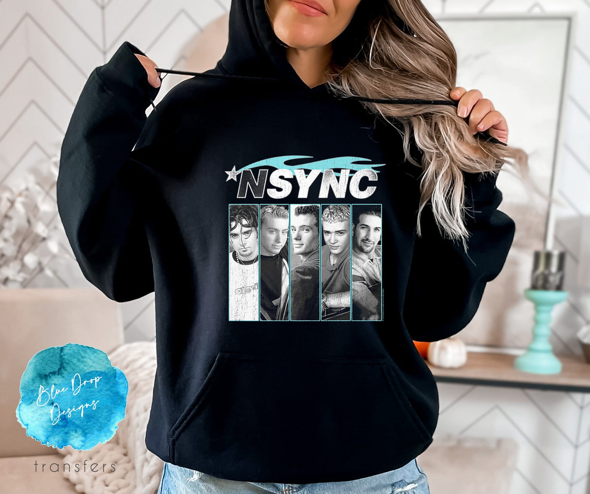N Sync Grunge Album Colour Transfer Direct to Film Colour Transfer Blue Drop Designs 