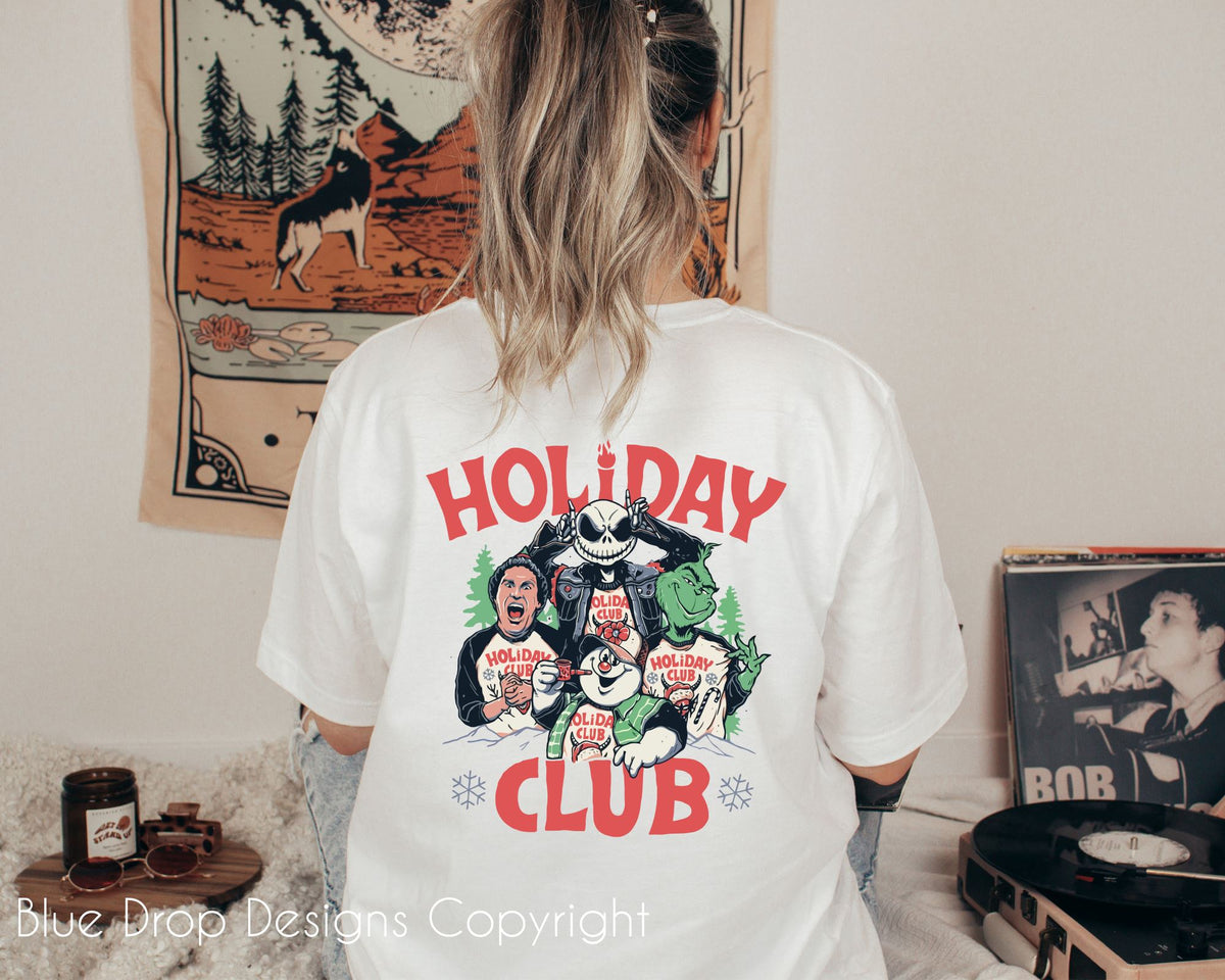Holiday Club Full Colour Transfer Direct to Film Colour Transfer Blue Drop Designs 