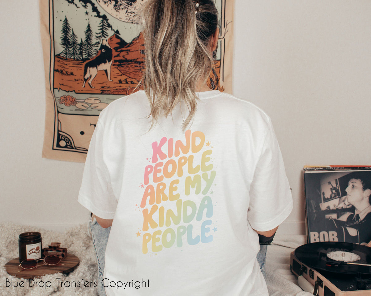 Kind People Full Colour Transfer Direct to Film Colour Transfer Blue Drop Designs 