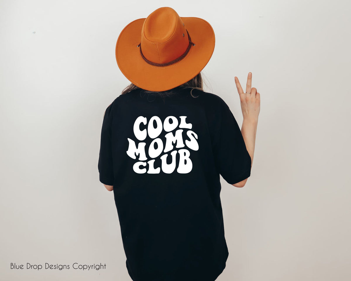 Cool Moms Club White Transfer Direct to Film Colour Transfer Blue Drop Designs 