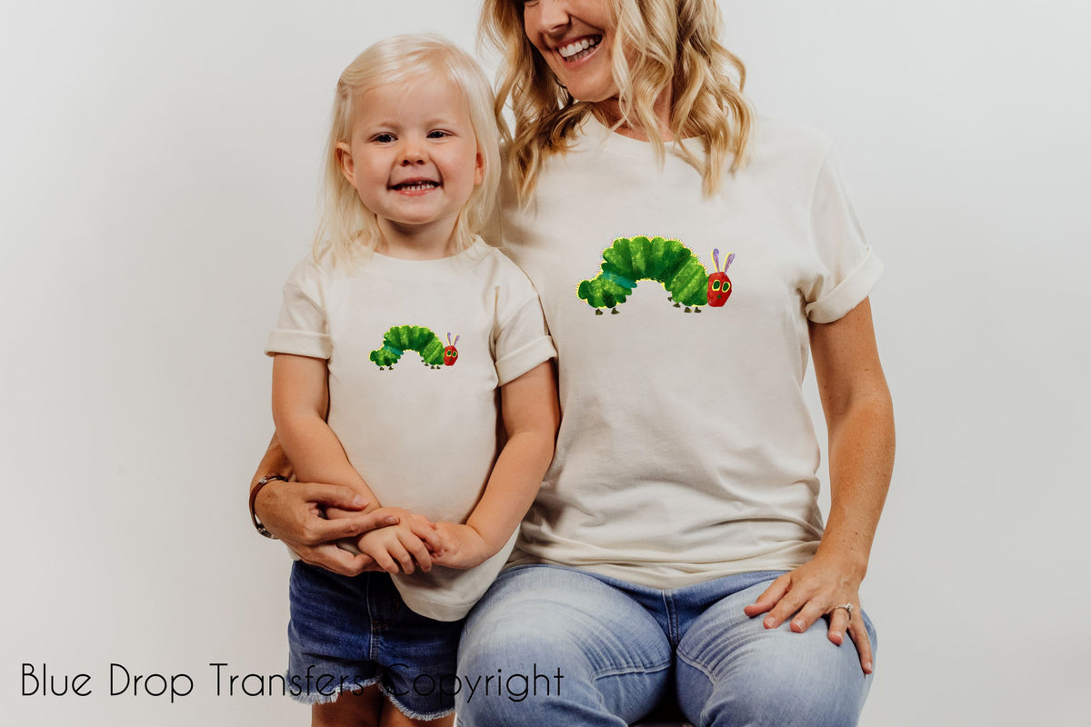Hungry Caterpillar Full Colour Transfer Direct to Film Colour Transfer Blue Drop Designs 