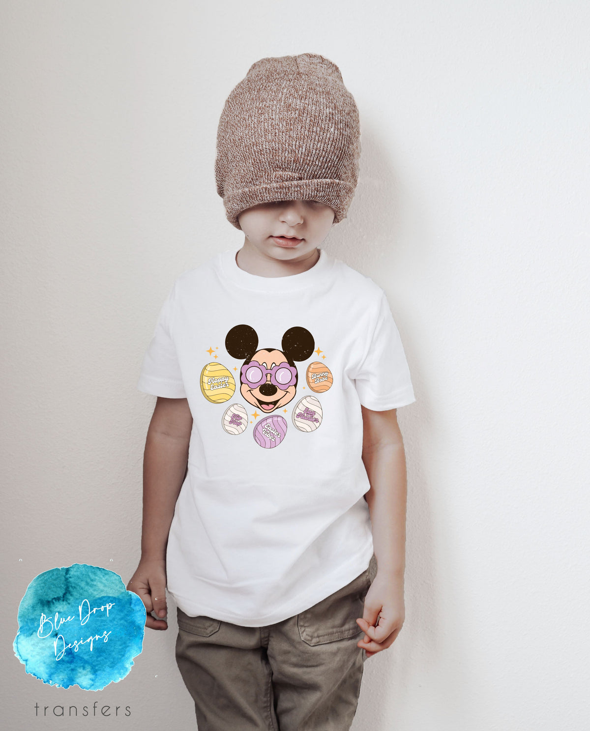 Easter Mickey Full Colour Transfer Direct to Film Colour Transfer Blue Drop Designs 