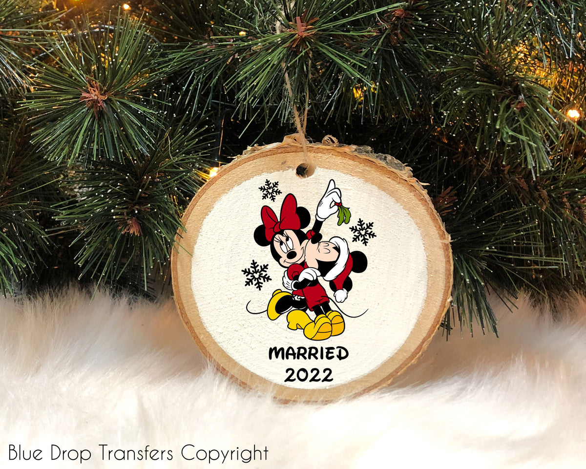 Mickey Married Ornament Transfer Direct to Film Colour Transfer Blue Drop Transfers 