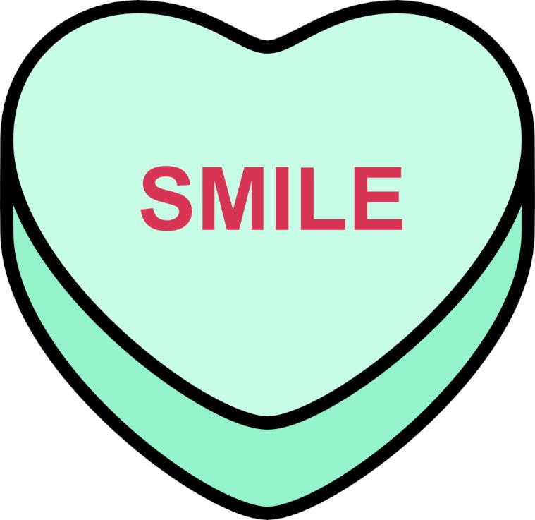 Convo Hearts - Smile - Sleeve Transfer Direct to Film Colour Transfer Blue Drop Designs 