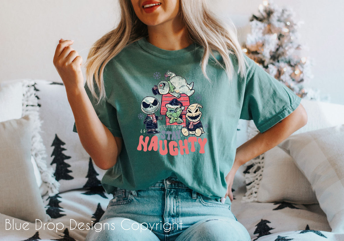 Stay Naughty Full Colour Transfer Direct to Film Colour Transfer Blue Drop Designs 